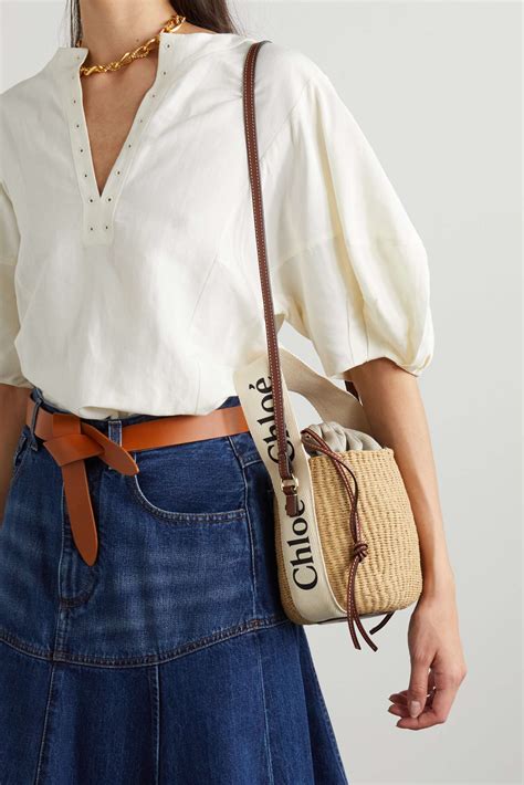 chloe woody raffia bag|chloe raffia crossbody bags.